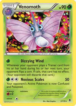 Venomoth Phantom Forces card