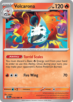 Volcarona Black Bolt card