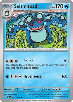 Seismitoad Black Bolt card