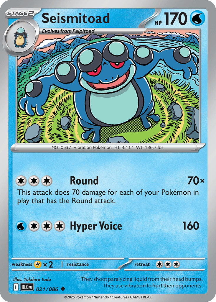 Seismitoad Black Bolt card
