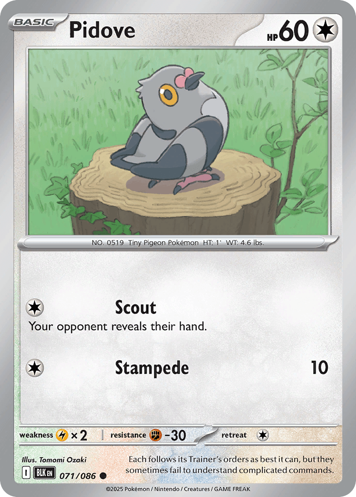 Pidove Black Bolt card