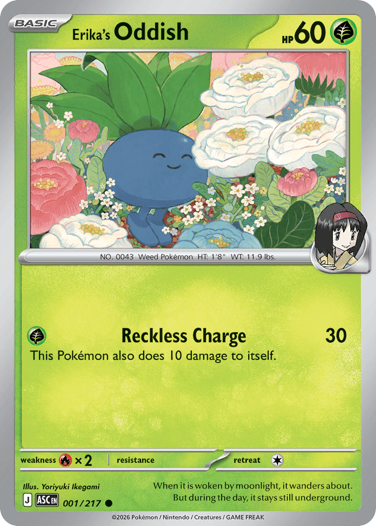 Erika's Oddish Ascended Heroes card