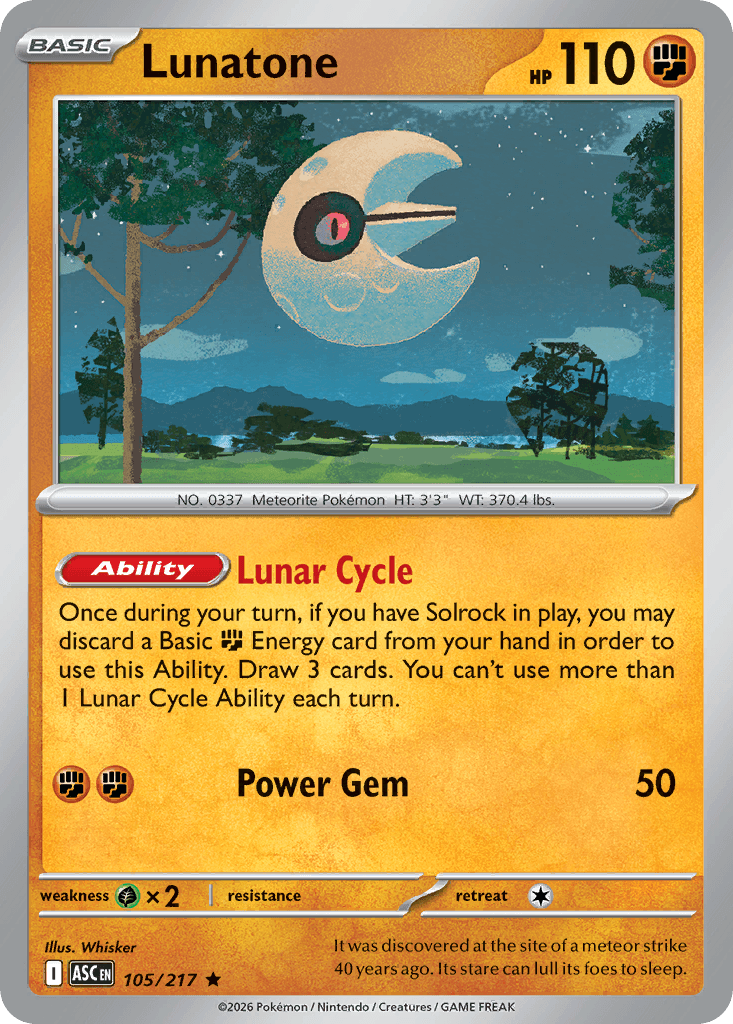 Lunatone Ascended Heroes card