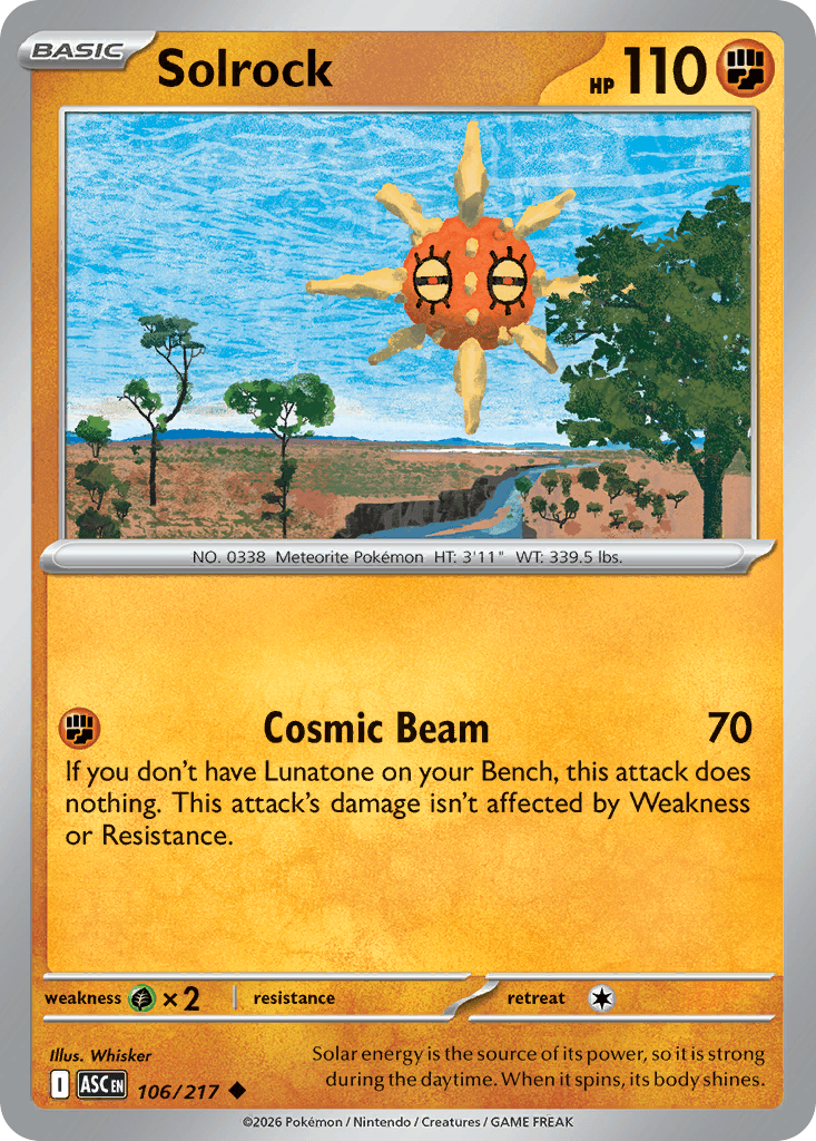 Solrock Ascended Heroes card