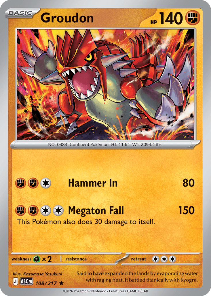 Groudon Ascended Heroes card