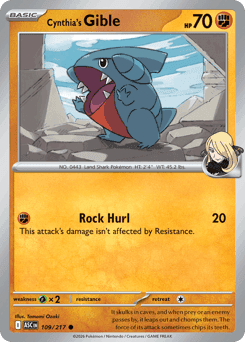 Cynthia's Gible Ascended Heroes card