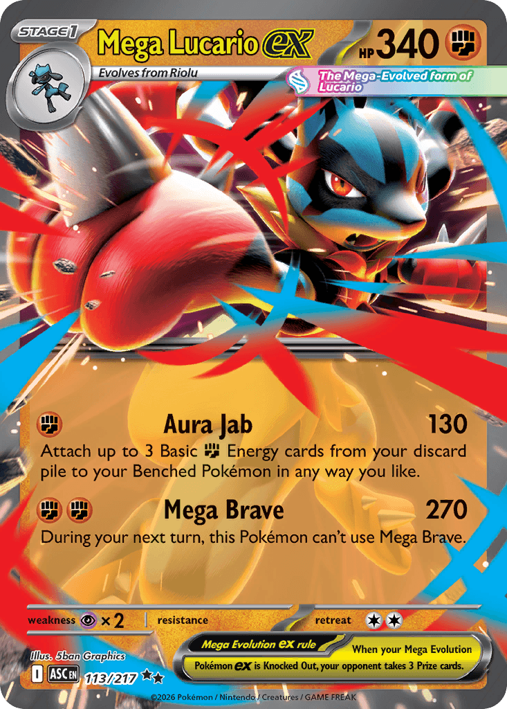 Mega Lucario ex Ascended Heroes card