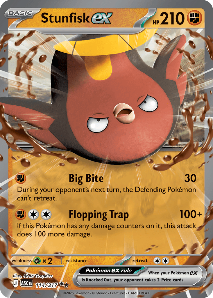 Stunfisk ex Ascended Heroes card