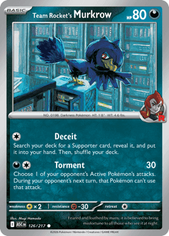 Team Rocket's Murkrow Ascended Heroes card