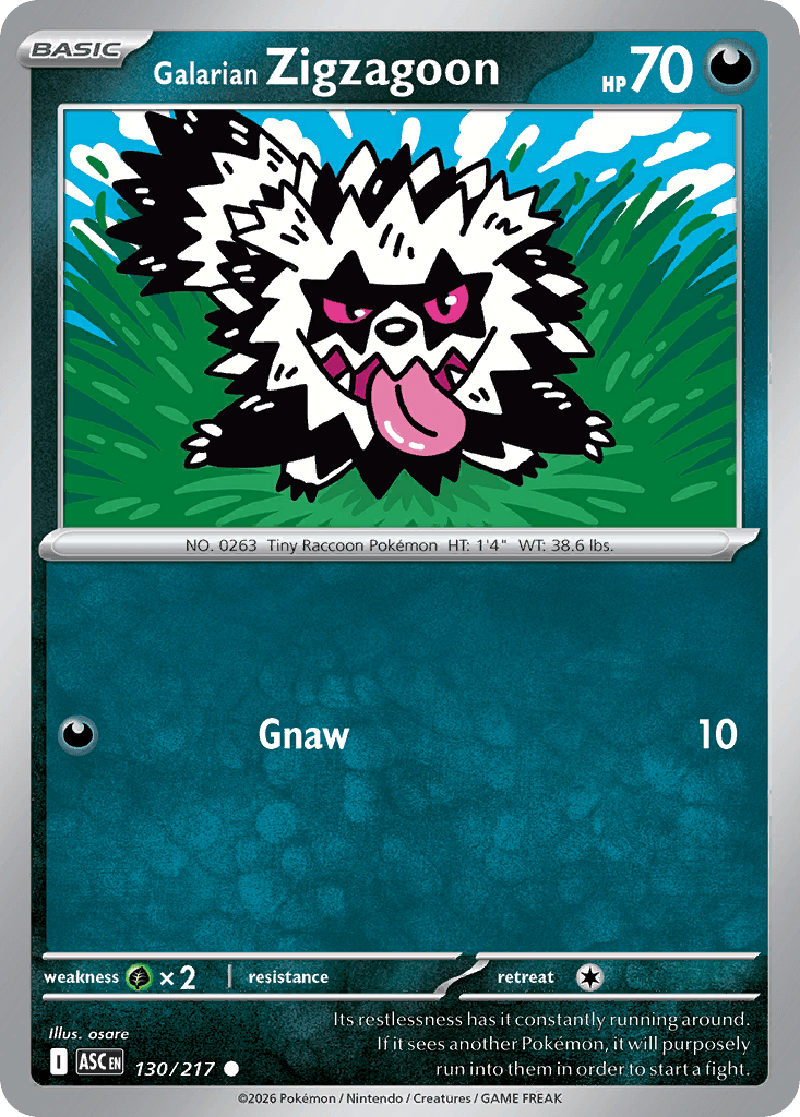 Galarian Zigzagoon Ascended Heroes card
