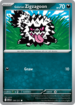 Galarian Zigzagoon Ascended Heroes card