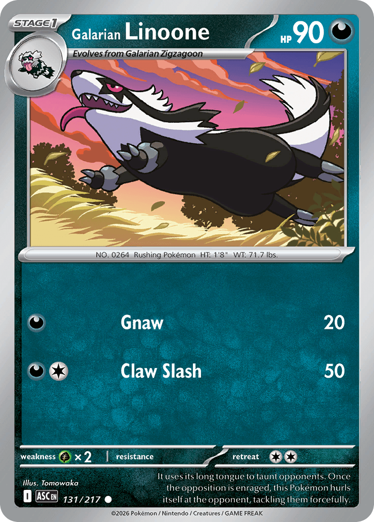 Galarian Linoone Ascended Heroes card