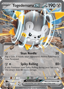 Togedemaru ex Ascended Heroes card