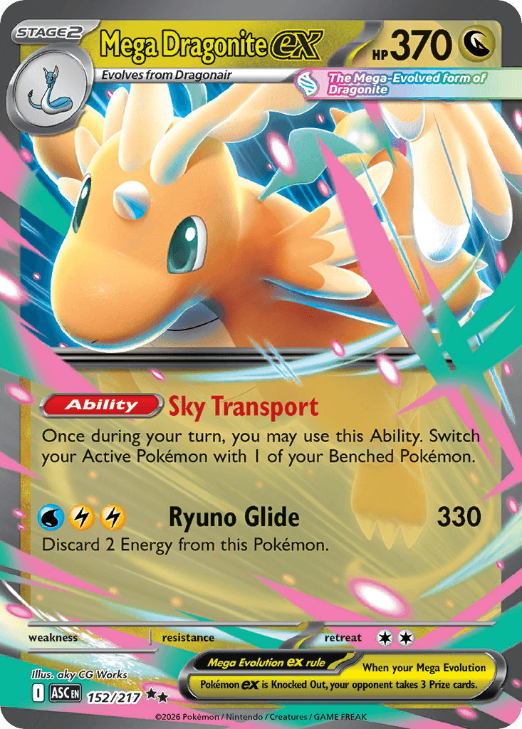 Mega Dragonite ex Ascended Heroes card