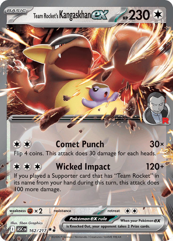 Team Rocket's Kangaskhan ex Ascended Heroes card