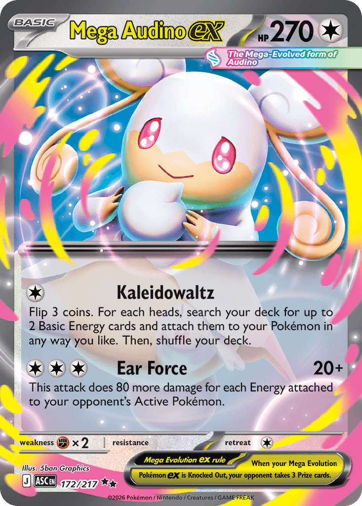 Mega Audino ex Ascended Heroes card