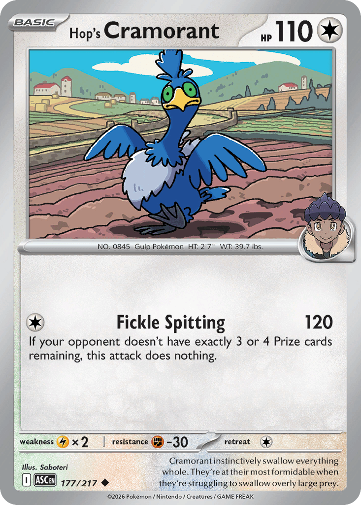 Hop's Cramorant Ascended Heroes card