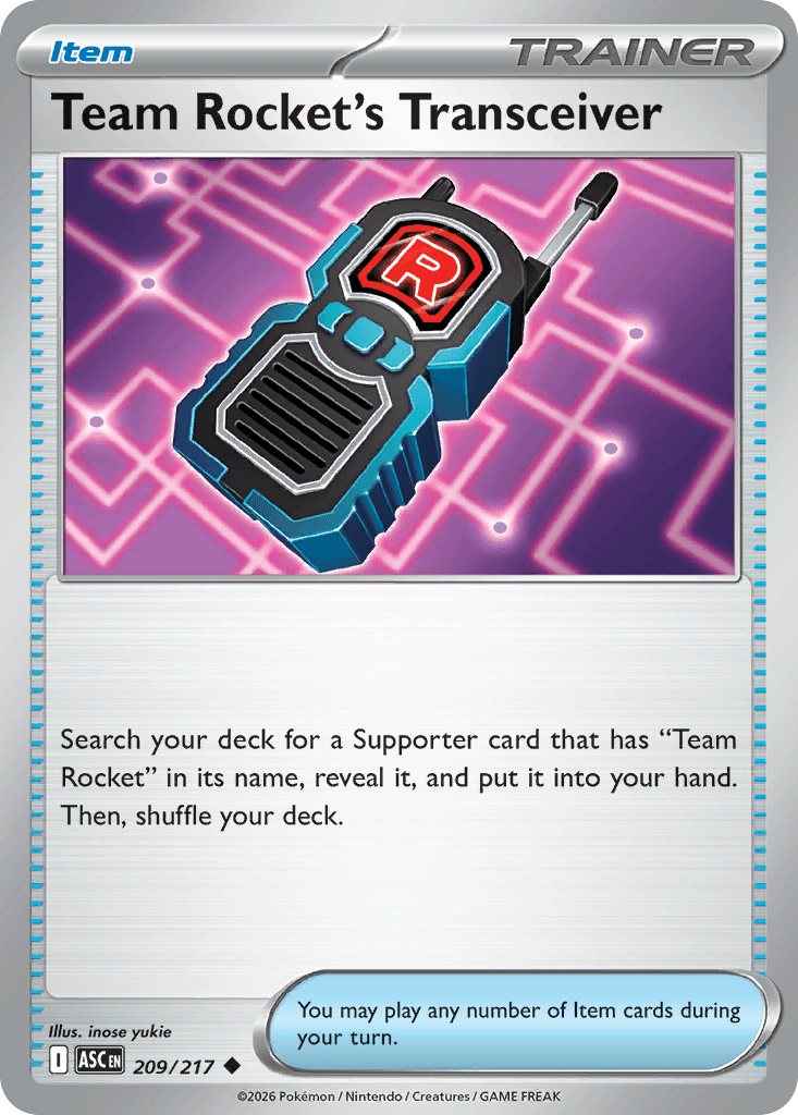 Team Rocket's Transceiver Ascended Heroes card