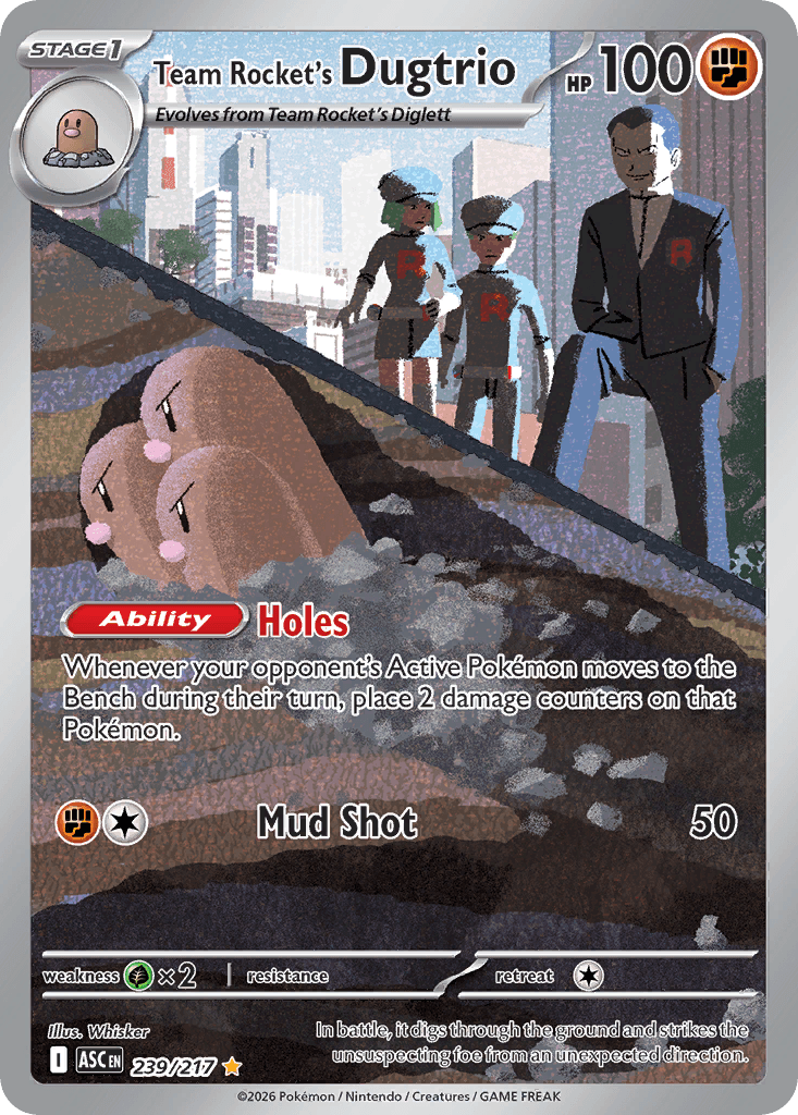 Team Rocket's Dugtrio Ascended Heroes card