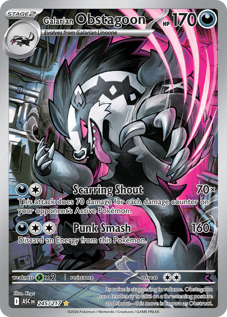 Galarian Obstagoon Ascended Heroes card