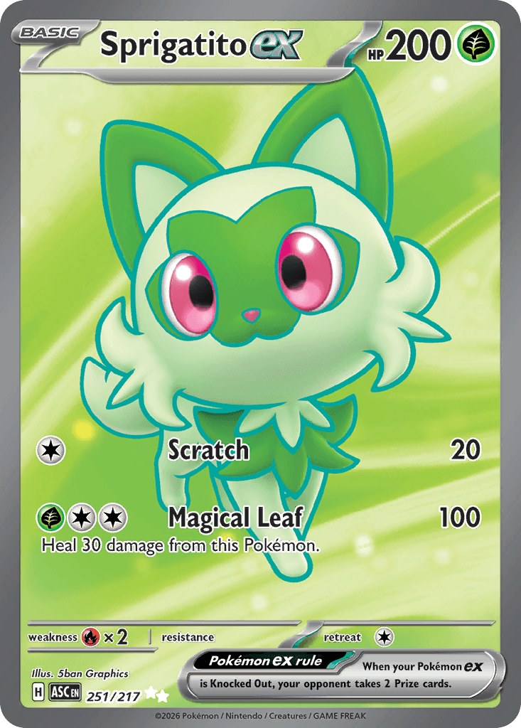 Sprigatito ex Ascended Heroes card