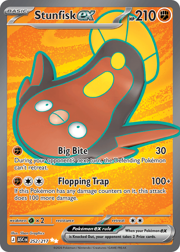 Stunfisk ex Ascended Heroes card