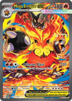 Mega Emboar ex Ascended Heroes card