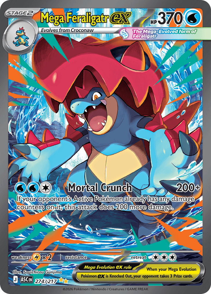 Mega Feraligatr ex Ascended Heroes card