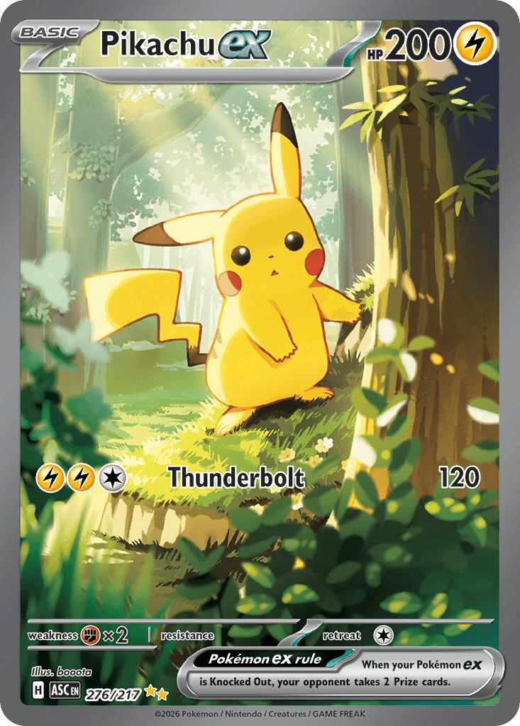 Pikachu ex Ascended Heroes card