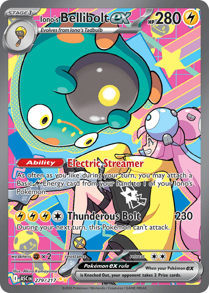 Iono's Bellibolt ex Ascended Heroes card