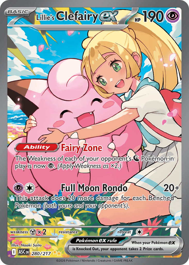 Lillie's Clefairy ex Ascended Heroes card