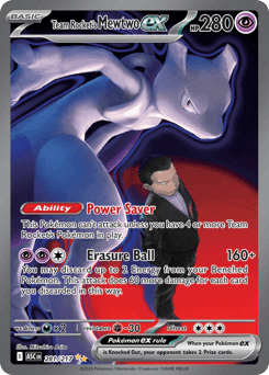 Team Rocket's Mewtwo ex Ascended Heroes card