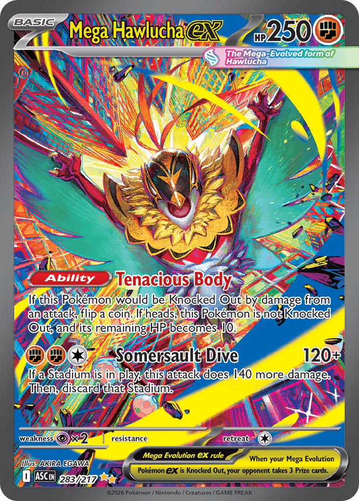 Mega Hawlucha ex Ascended Heroes card
