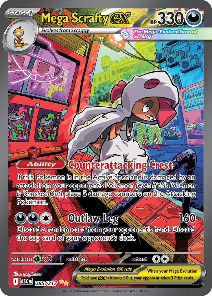 Mega Scrafty ex Ascended Heroes card