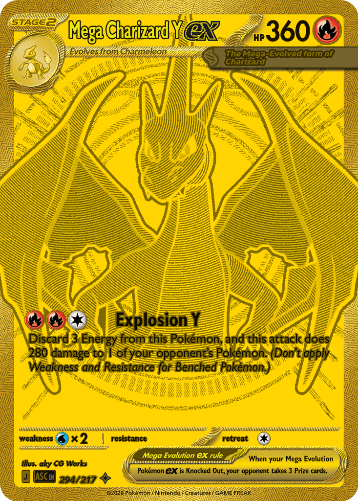 Mega Charizard Y ex Ascended Heroes card