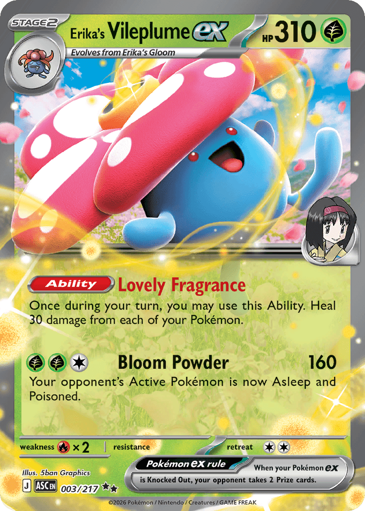 Erika's Vileplume ex Ascended Heroes card