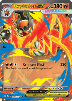 Mega Emboar ex Ascended Heroes card