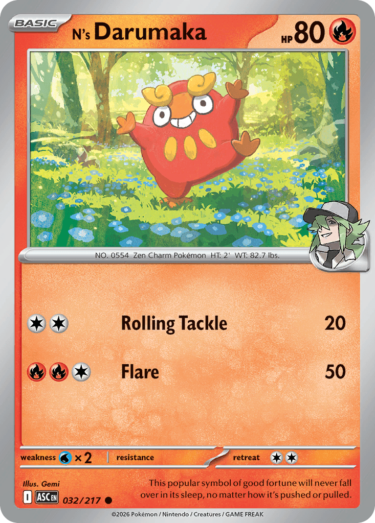 N's Darumaka Ascended Heroes card