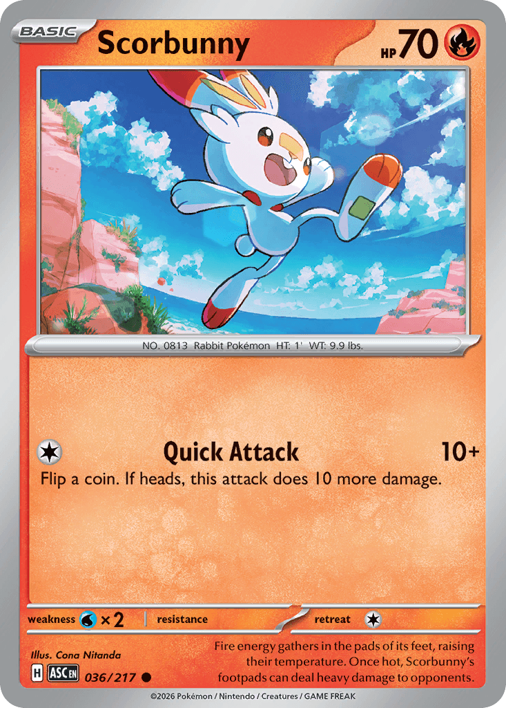 Scorbunny Ascended Heroes card