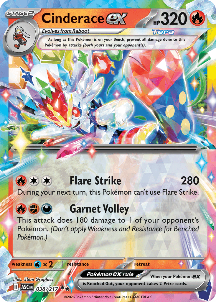 Cinderace ex Ascended Heroes card