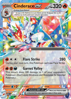 Cinderace ex Ascended Heroes card