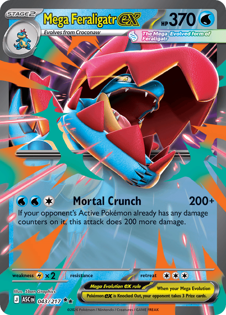 Mega Feraligatr ex Ascended Heroes card