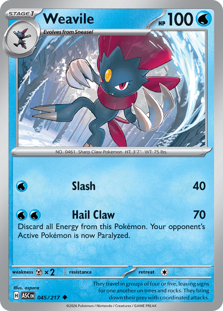 Weavile Ascended Heroes card