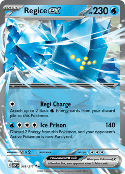 Regice ex Ascended Heroes card