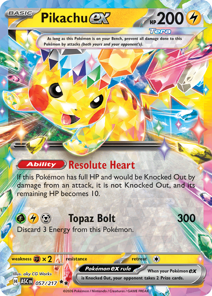 Pikachu ex Ascended Heroes card