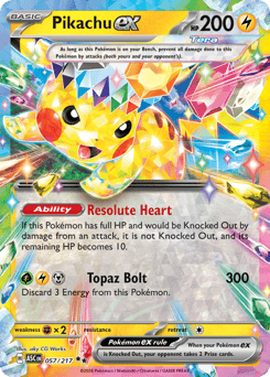 Pikachu ex Ascended Heroes card