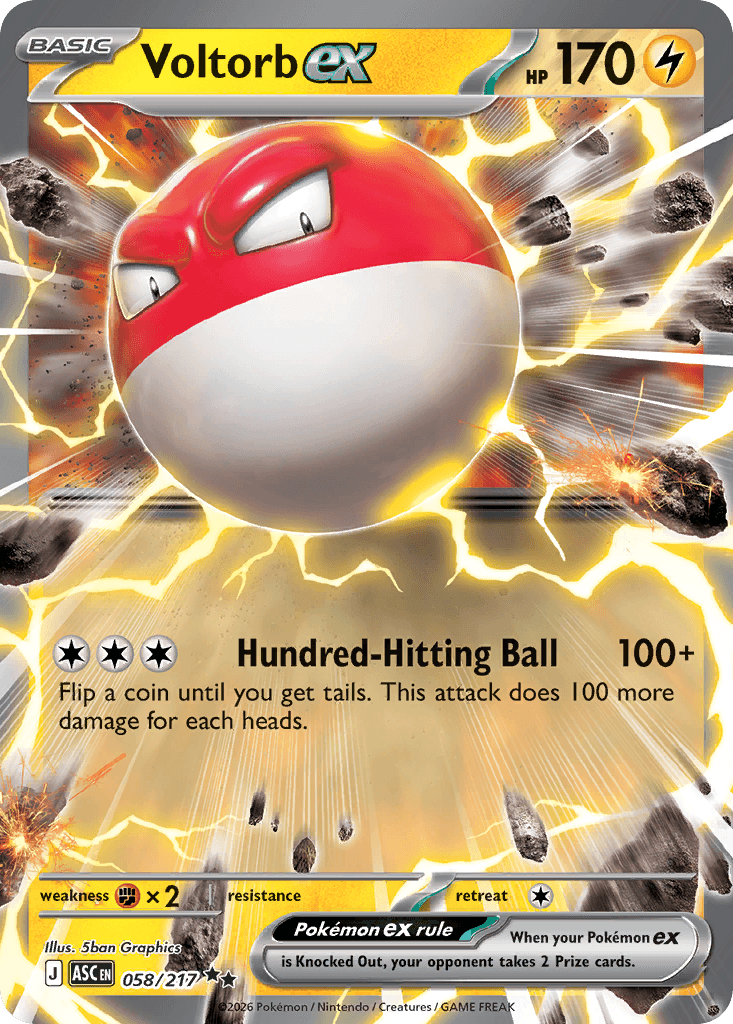 Voltorb ex Ascended Heroes card