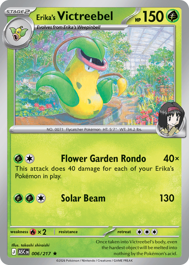 Erika's Victreebel Ascended Heroes card