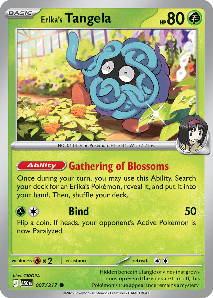 Erika's Tangela Ascended Heroes card