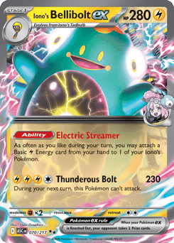 Iono's Bellibolt ex Ascended Heroes card